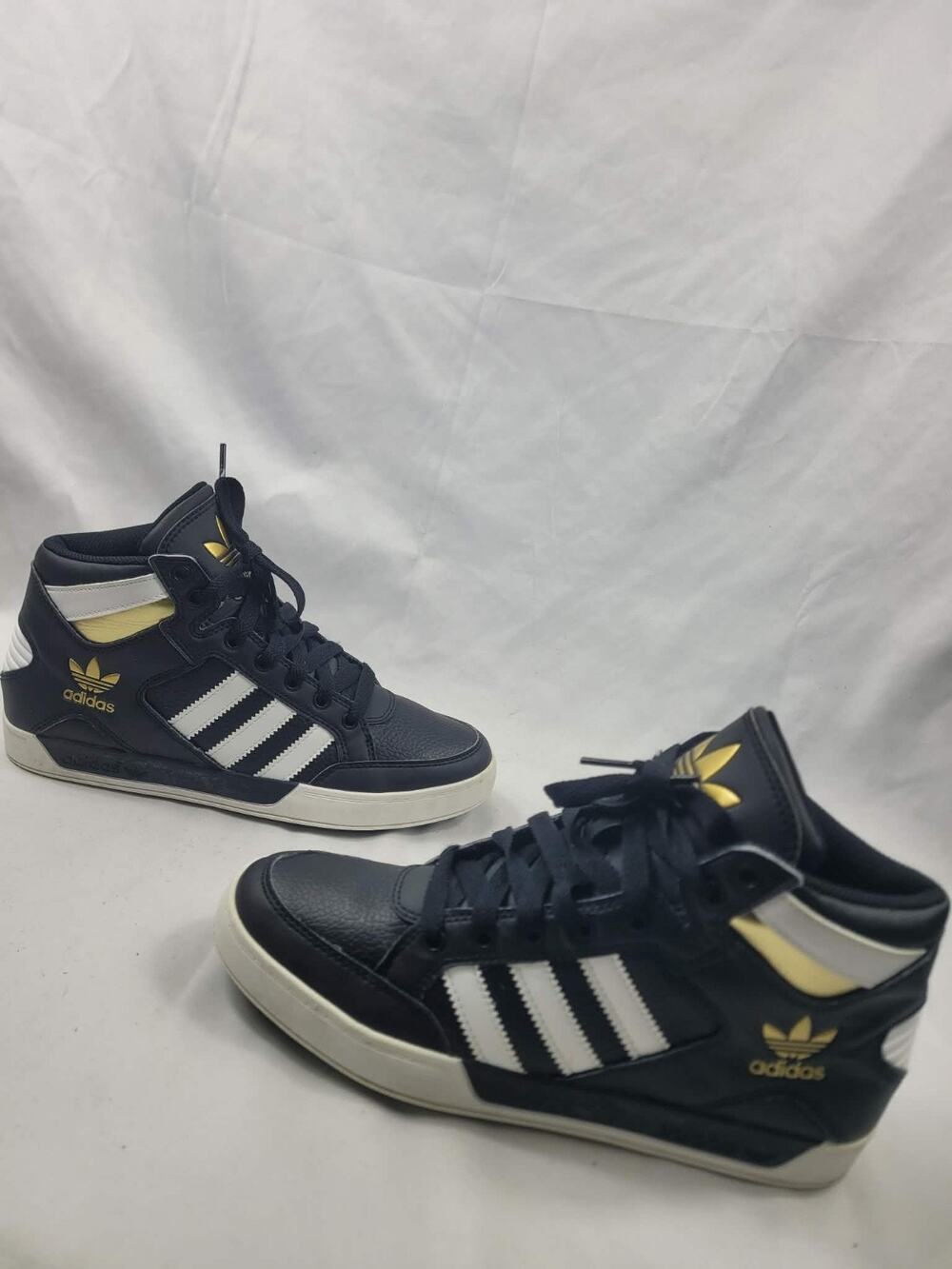 Adidas Hard Court High Top Sneakers Black & Gold Colorway Mens Size 7 Shoes